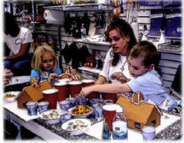 Family Cooking Gingerbread House Class